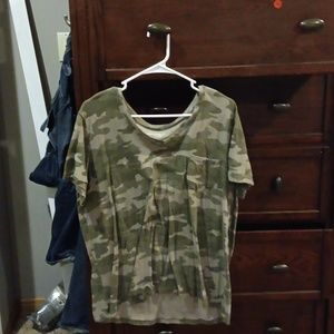 Women's XXL camo dress shirt